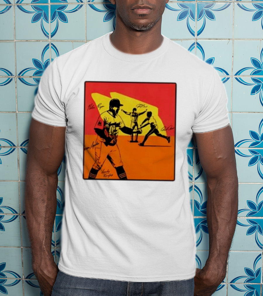 Cleveland Guardians Baseball Team Players Signatures Dynamic T-Shirt