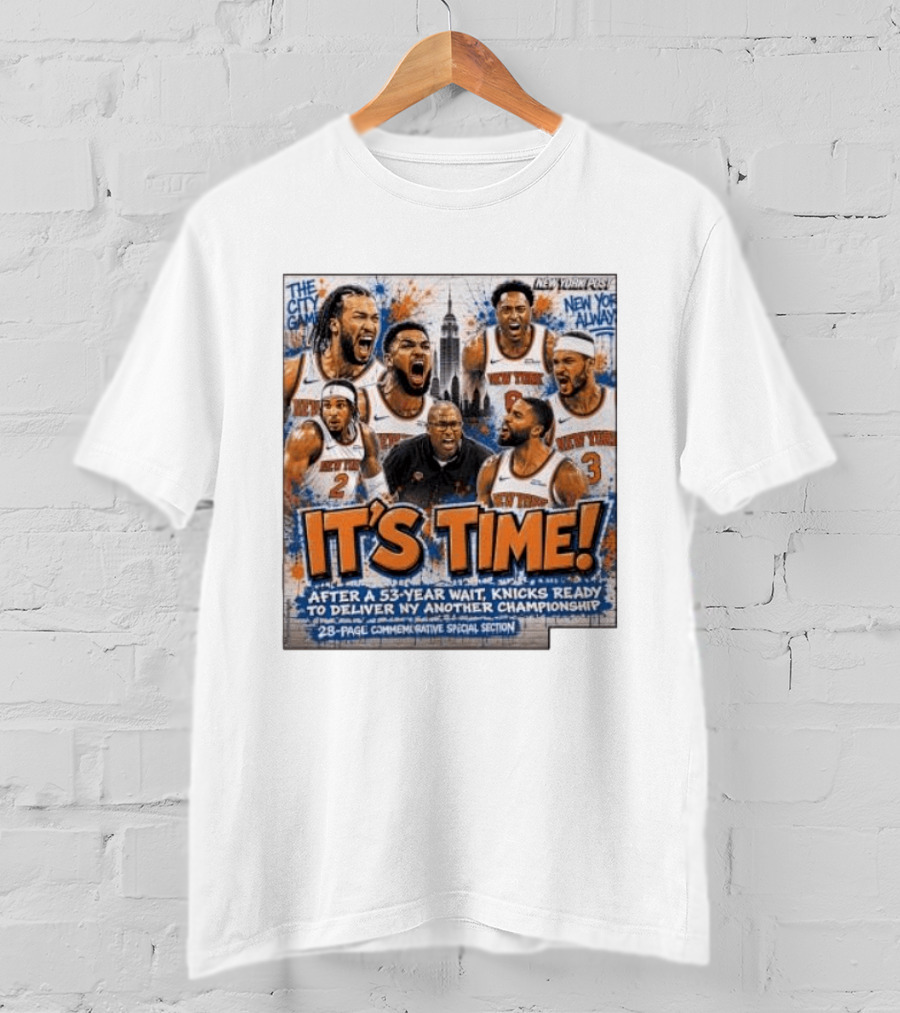 New York Knicks Time Championship Celebration City Game 53 Year Wait T-Shirt