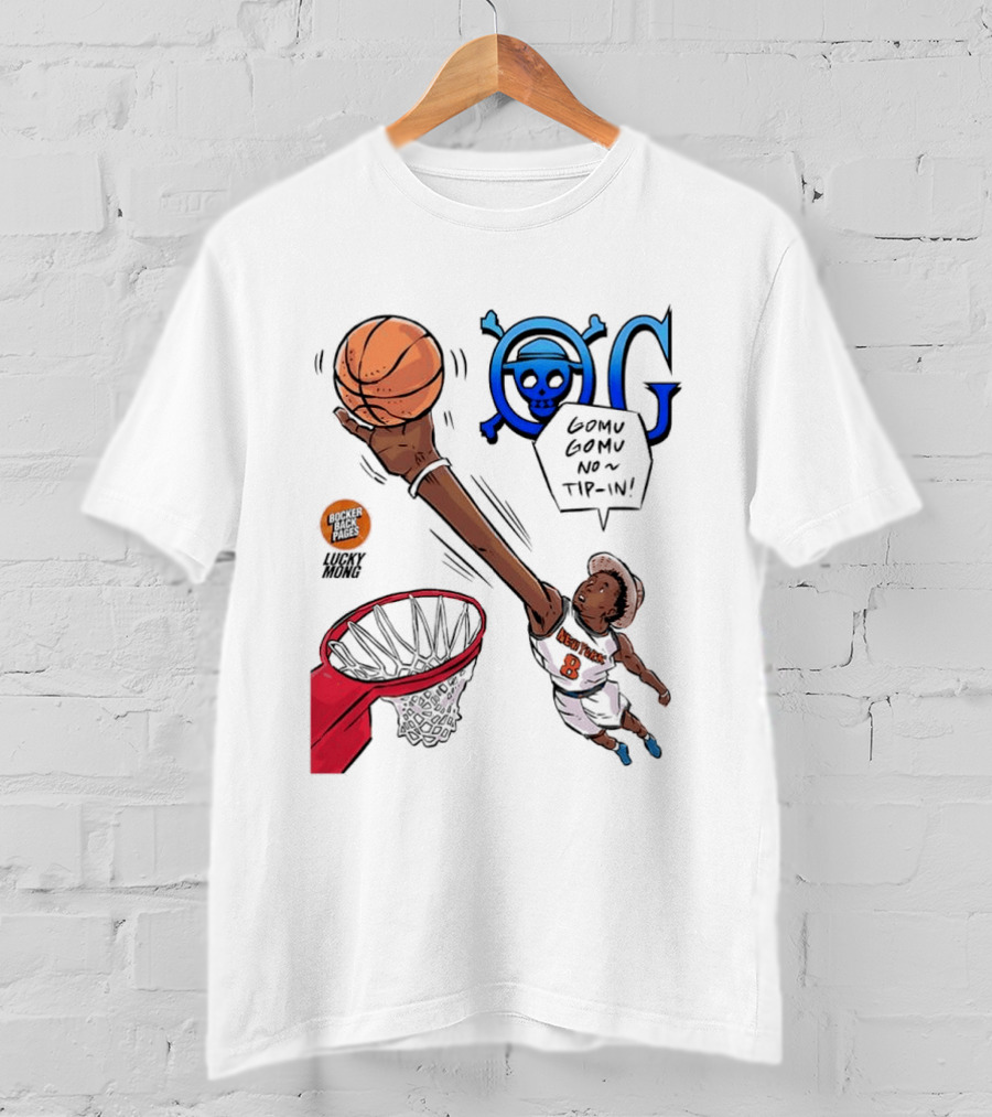 Kemba Walker New York Knicks Gomu Gomu No Tip In Basketball Manga T-Shirt