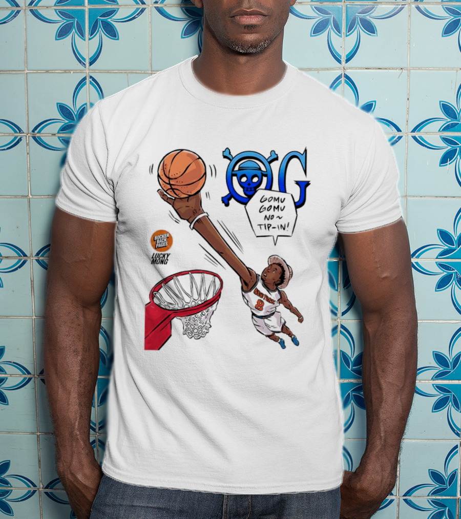 Kemba Walker New York Knicks Gomu Gomu No Tip In Basketball Manga T-Shirt
