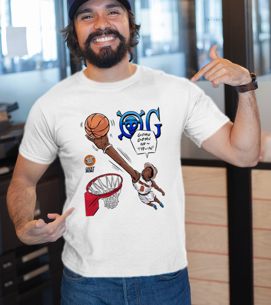 Kemba Walker New York Knicks Gomu Gomu No Tip In Basketball Manga T-Shirt