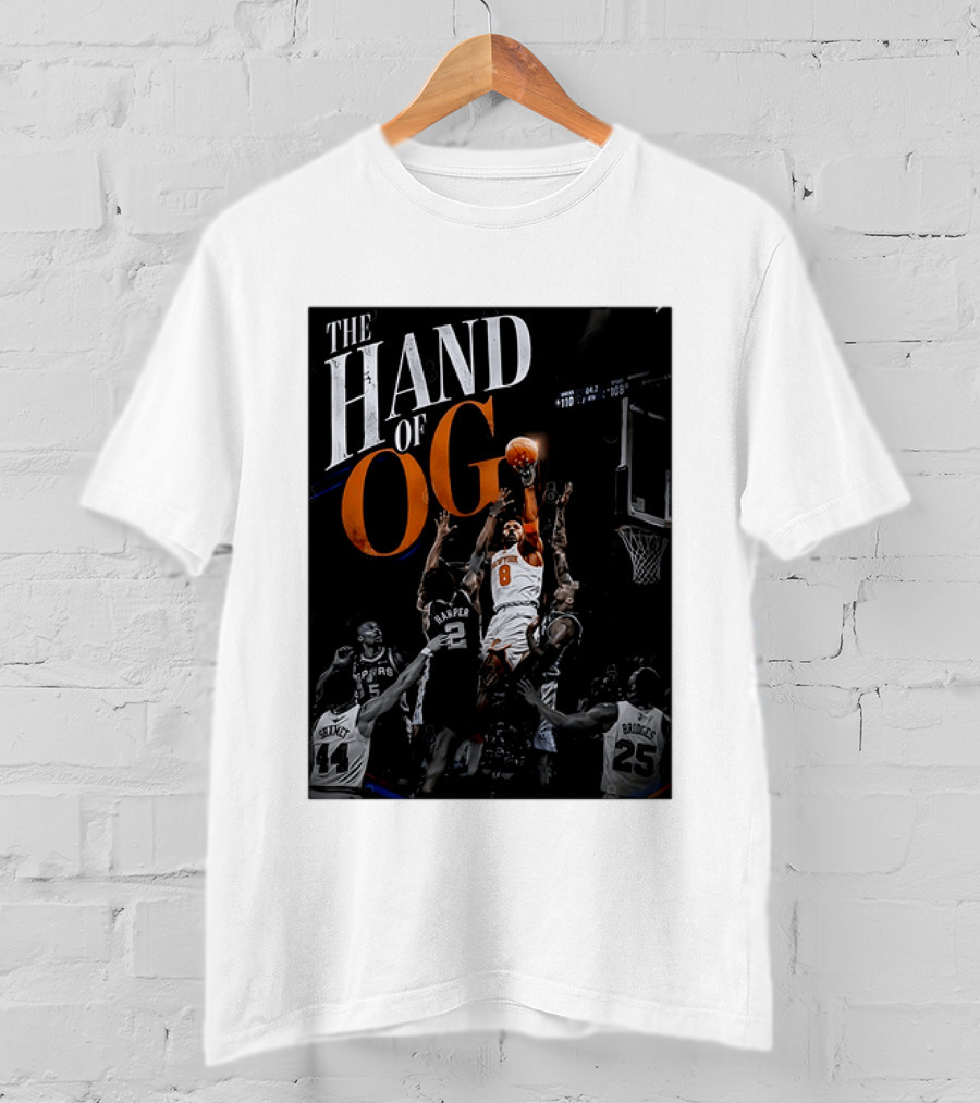 The Hand Of OG Anunoby New York Knicks NBA Basketball Player 2026 T-Shirt