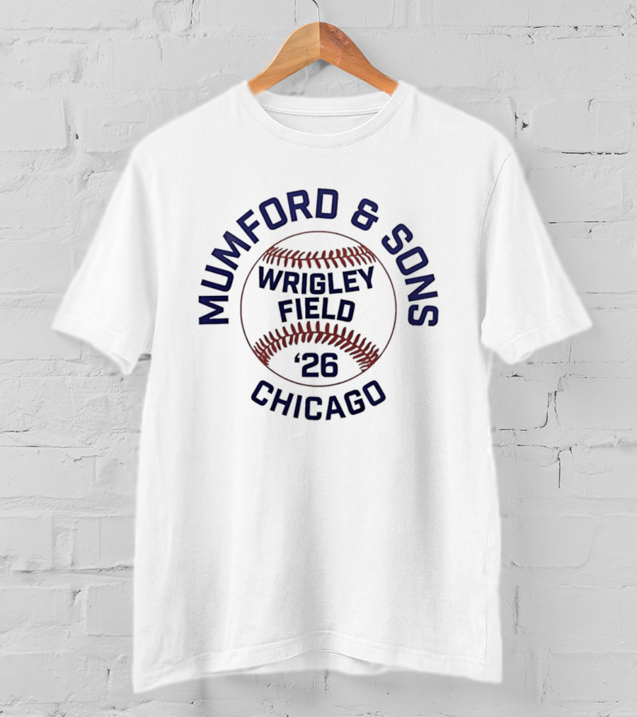 Mumford And Sons Wrigley Field 2026 Chicago Baseball Tour T-Shirt