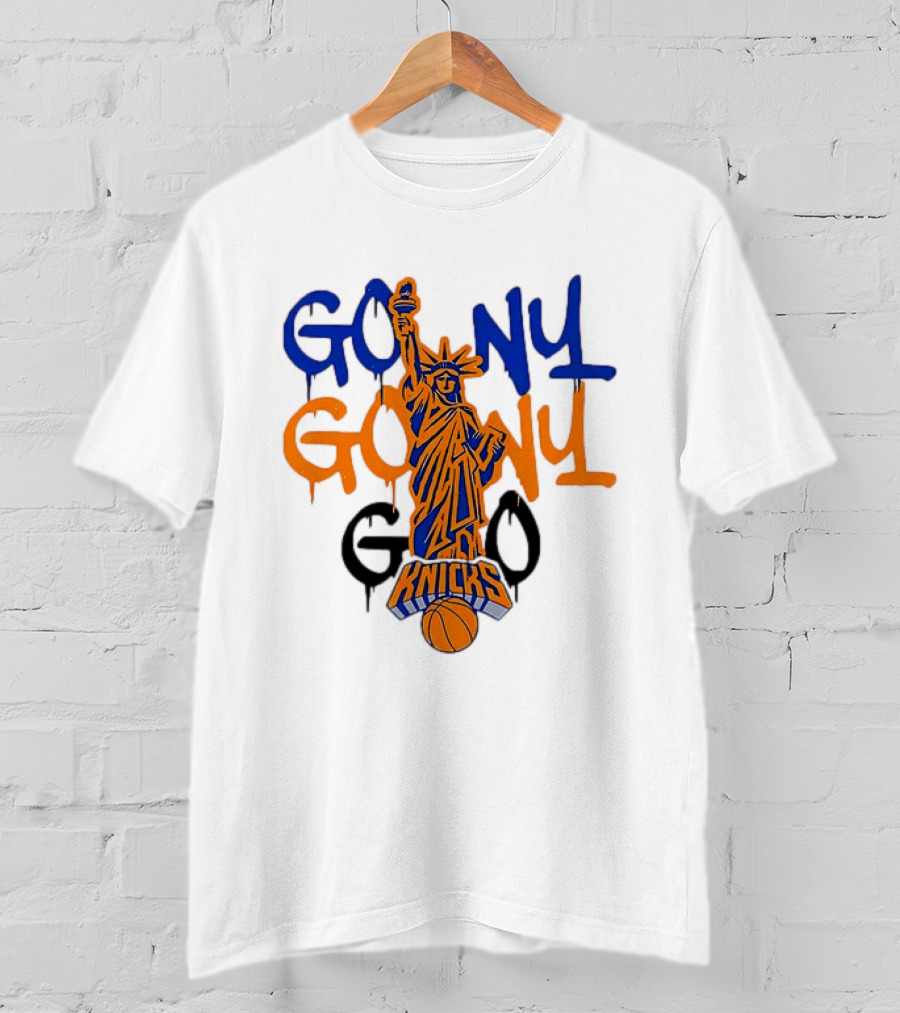 GO NY GO NY GO Knicks Statue Of Liberty Basketball T-Shirt