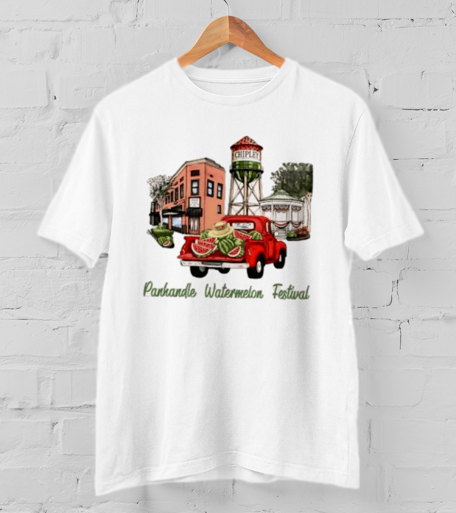 Panhandle Watermelon Festival Chipley Vintage Truck Scene T-Shirt