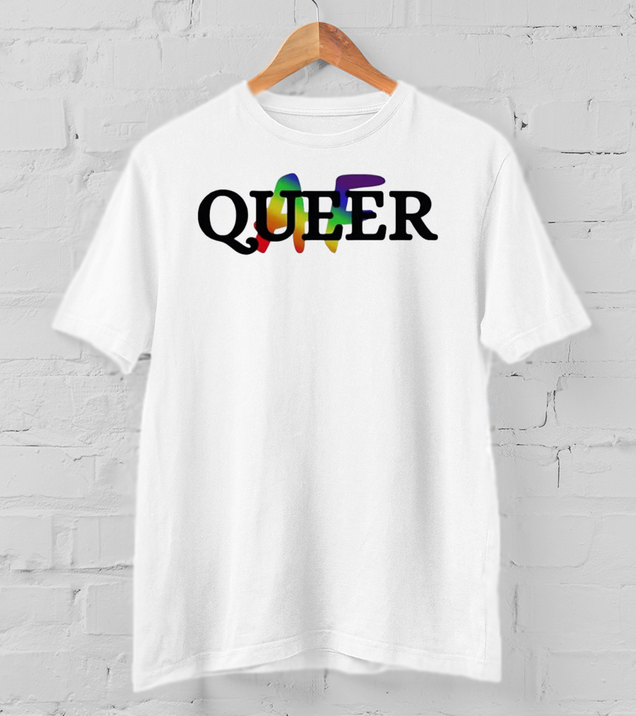 Queer AF Rainbow Pride Celebration Visibility LGBTQ+ T-Shirt