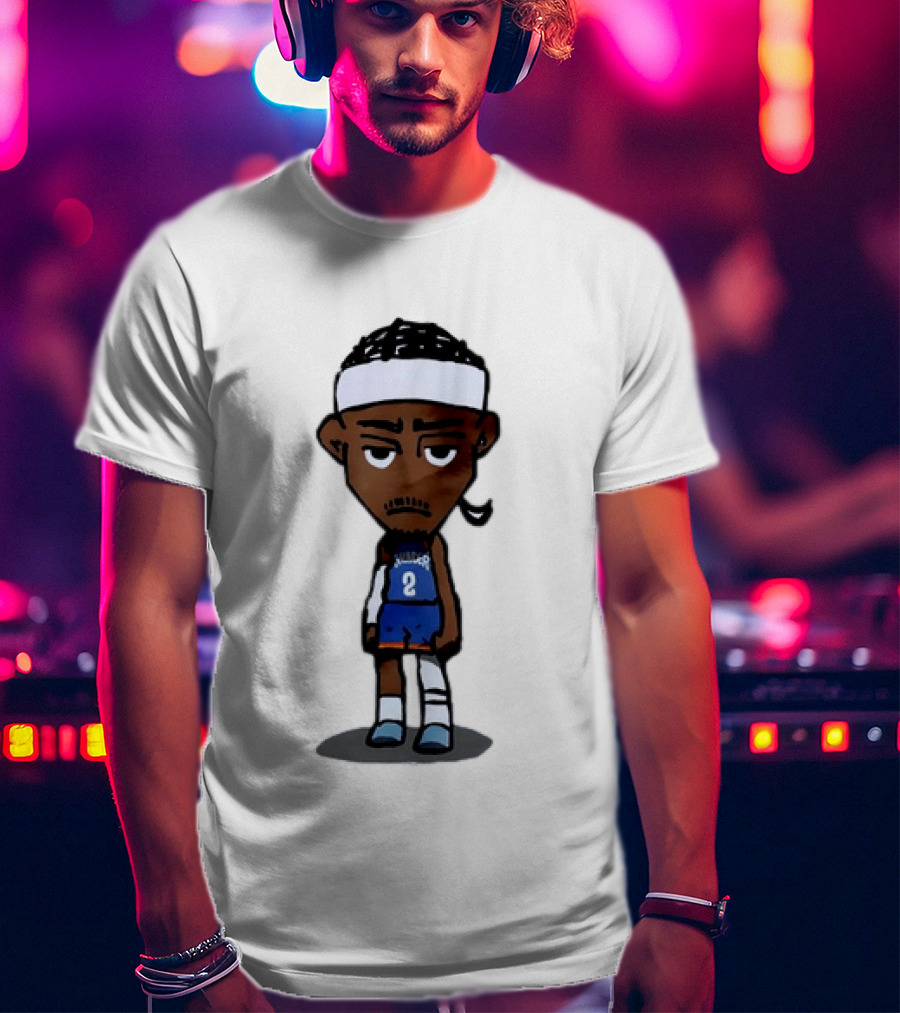 Shai Gilgeous Alexander Sad Cartoon OKC Thunder Basketball Player T-Shirt