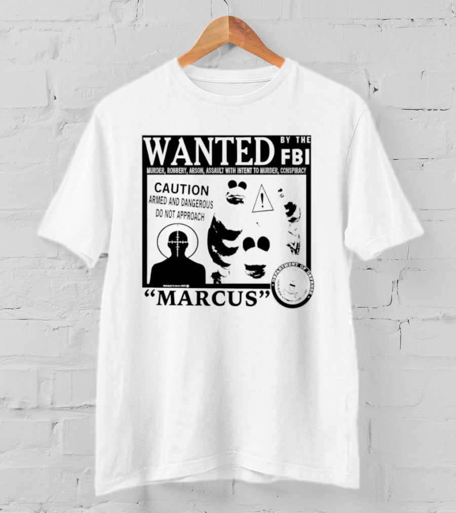 WANTED FBI Caution Marcus Cactus T-Shirt