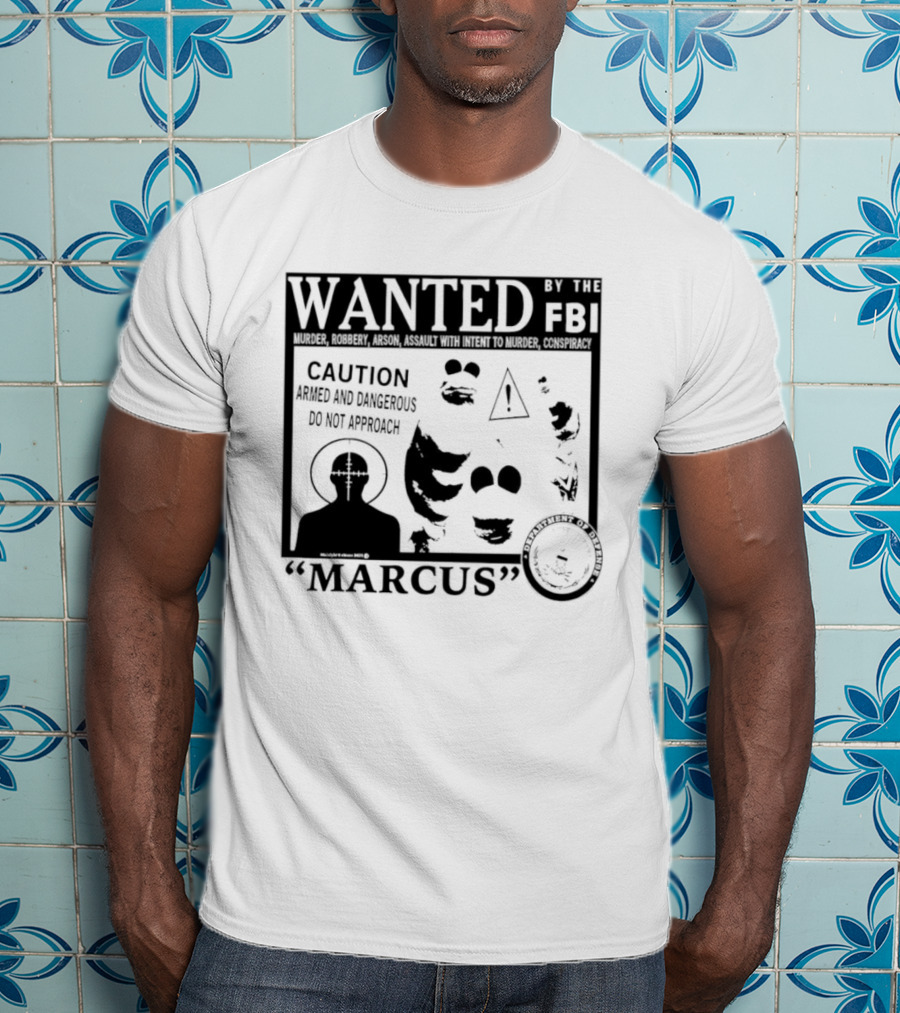 WANTED FBI Caution Marcus Cactus T-Shirt