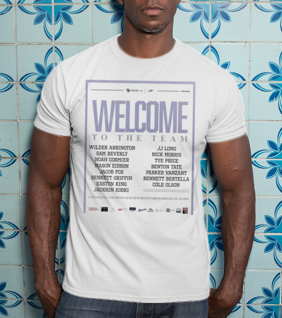 Welcome To The Team Spain Park Baseball Players Names List T-Shirt