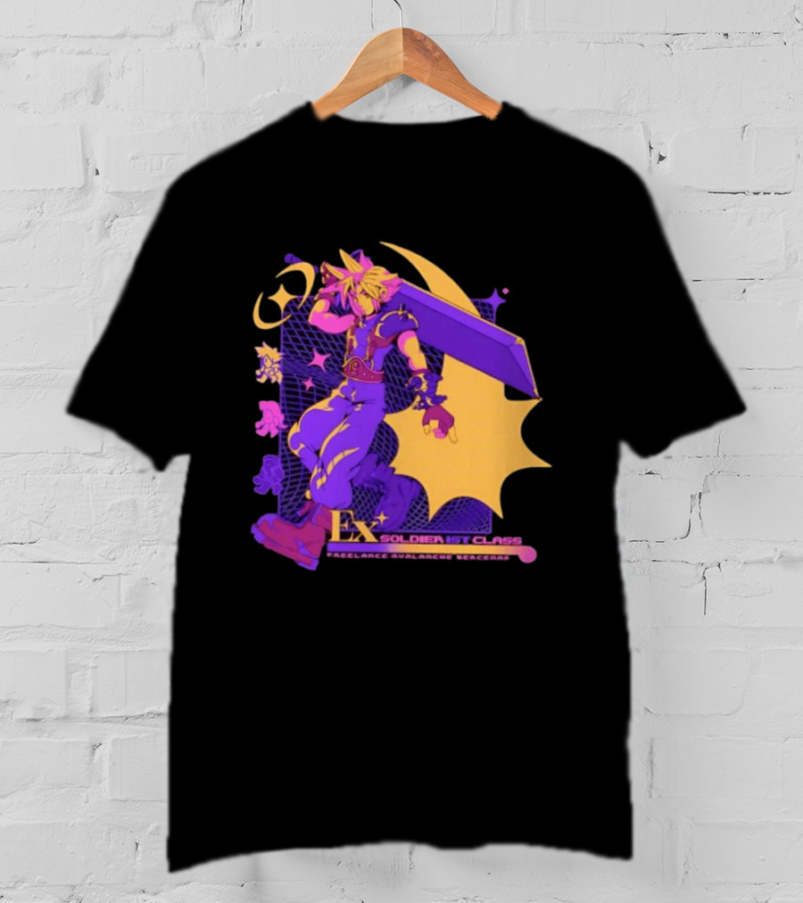 Cloud Strife Ex SOLDIER 1st Class Freelance Avalanche Mercenary Final Fantasy VII T-Shirt