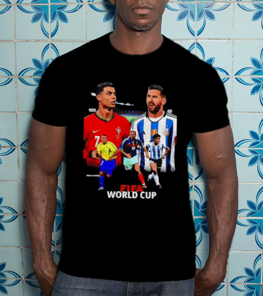Cristiano Ronaldo Lionel Messi FIFA World Cup Ronaldo Nazario Zinedine Zidane Diego Maradona T-Shirt