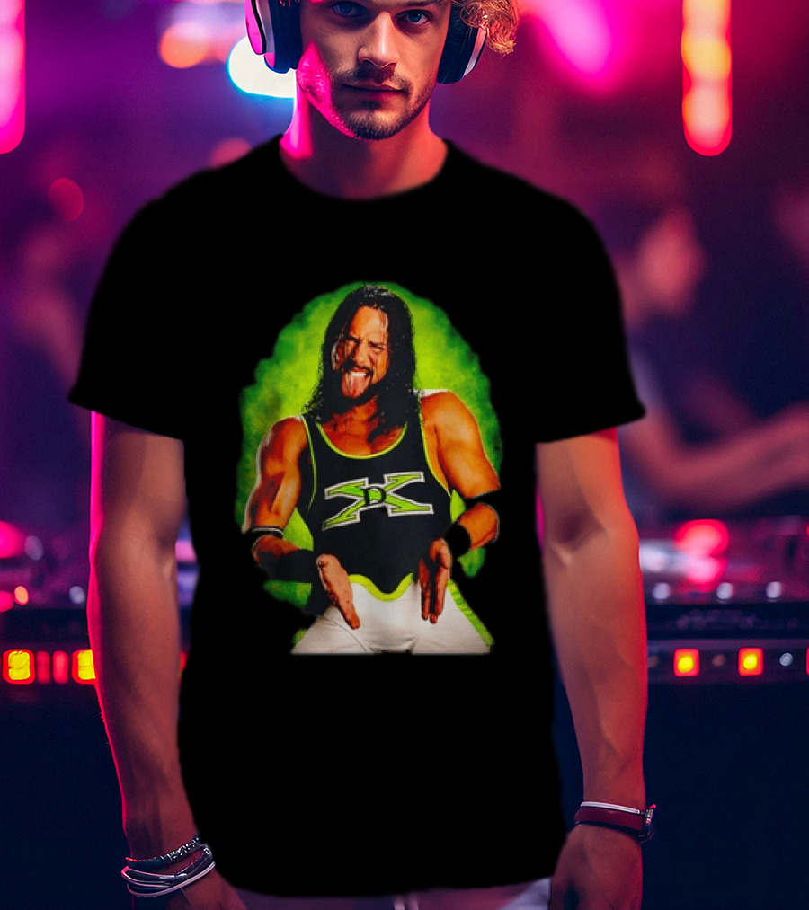 DX Seth Rollins Men's Wrestling Iconic Attitude Era Shawn X Pac D Generation X Green T-Shirt