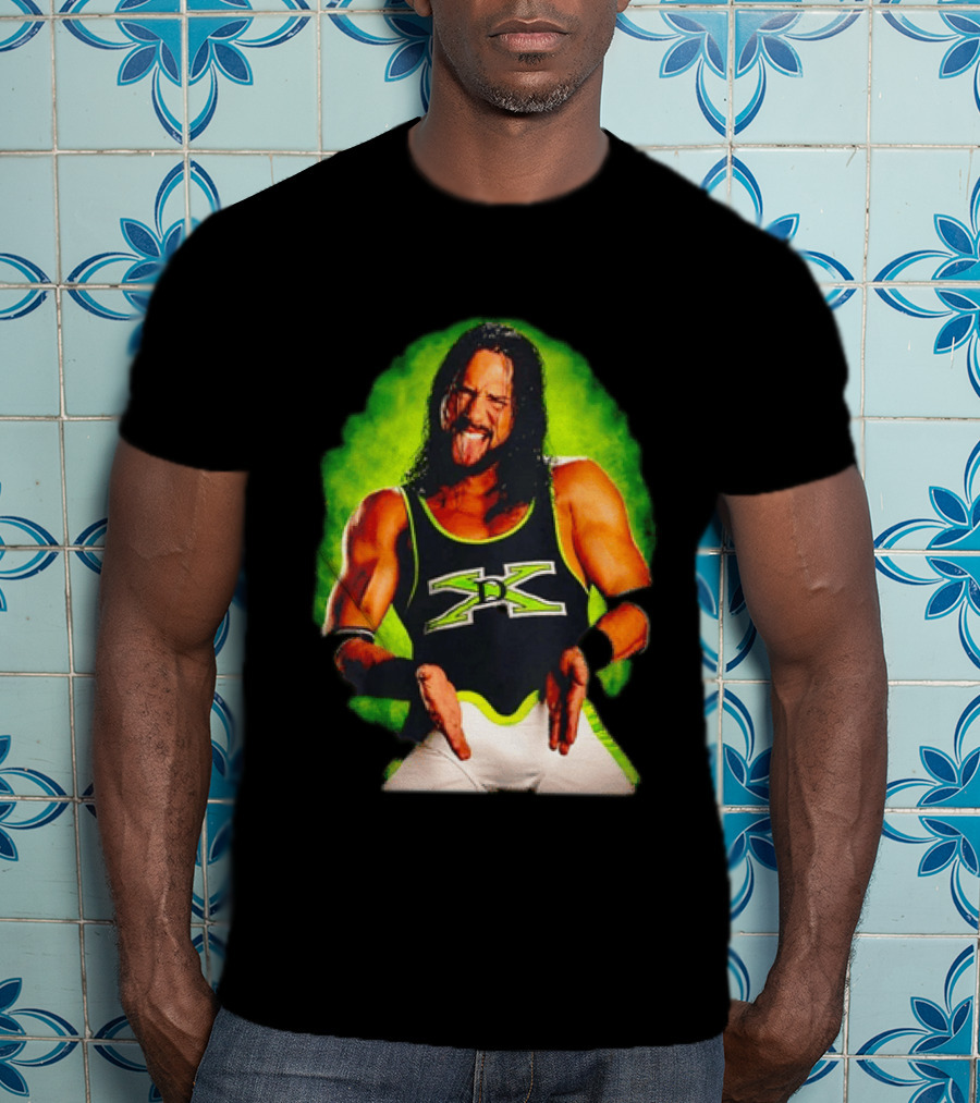 DX Seth Rollins Men's Wrestling Iconic Attitude Era Shawn X Pac D Generation X Green T-Shirt