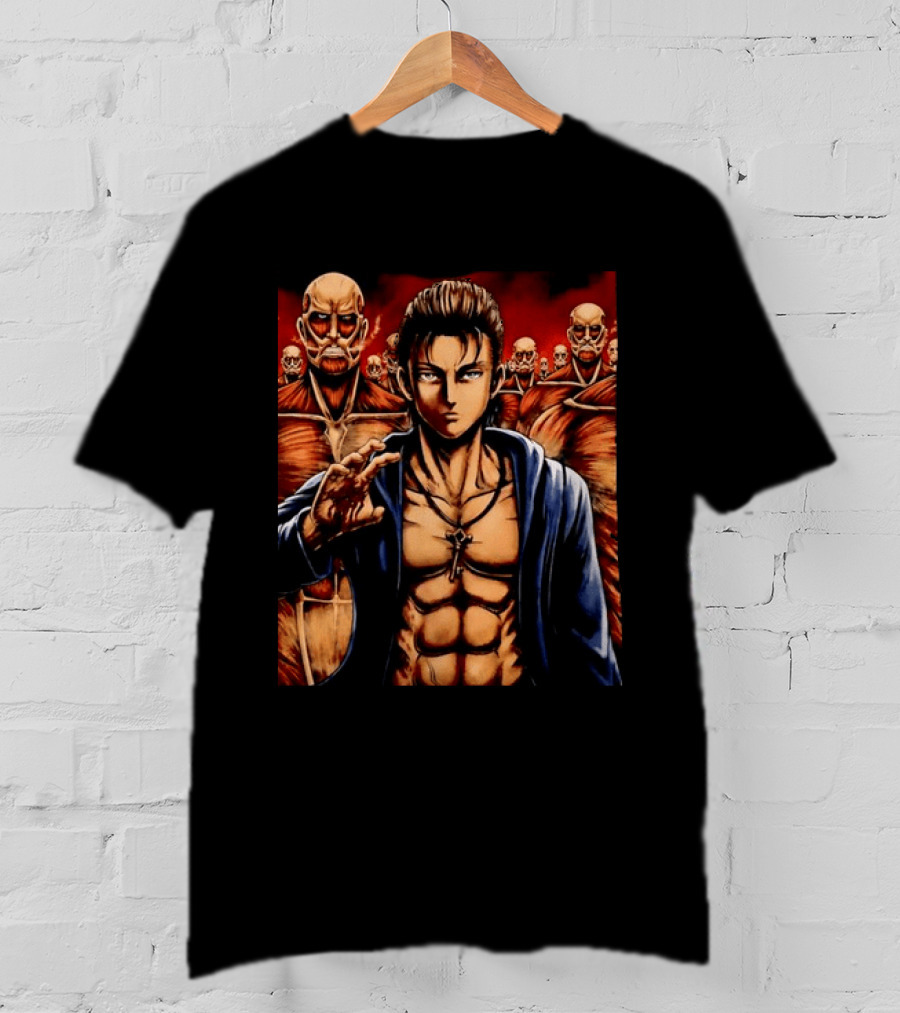 Eren Yeager The Rumbling Attack On Titan Colossal Titans Anime Scene T-Shirt