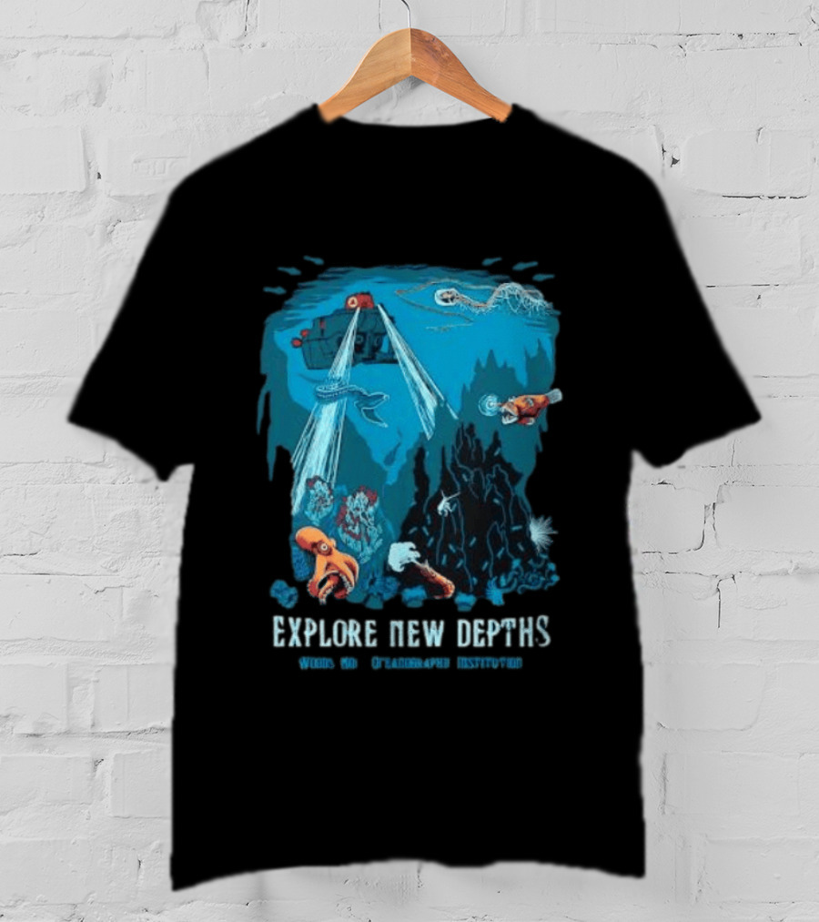 Explore New Depths Woods Hole Oceanographic Institution Submarine Adventure Ocean Exploration T-Shirt