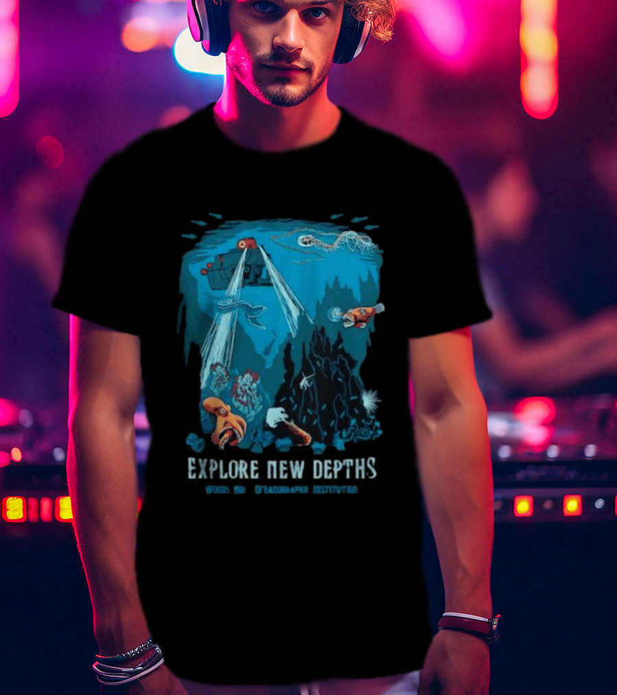 Explore New Depths Woods Hole Oceanographic Institution Submarine Adventure Ocean Exploration T-Shirt