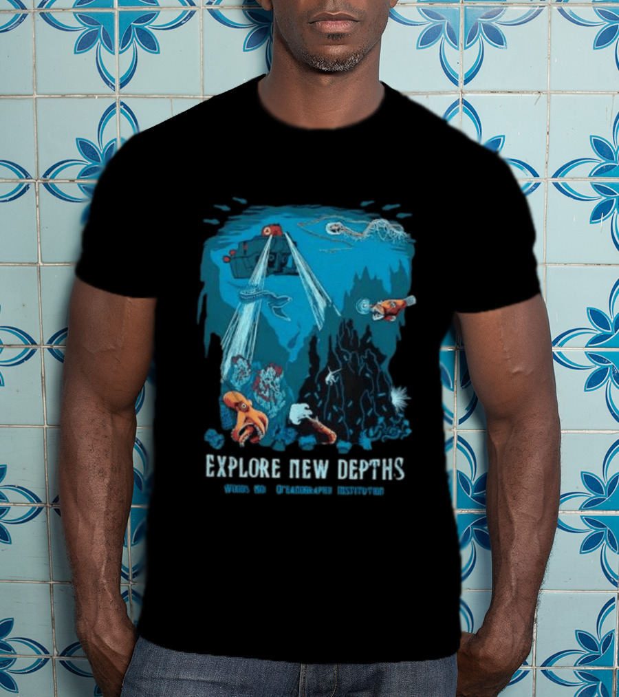 Explore New Depths Woods Hole Oceanographic Institution Submarine Adventure Ocean Exploration T-Shirt