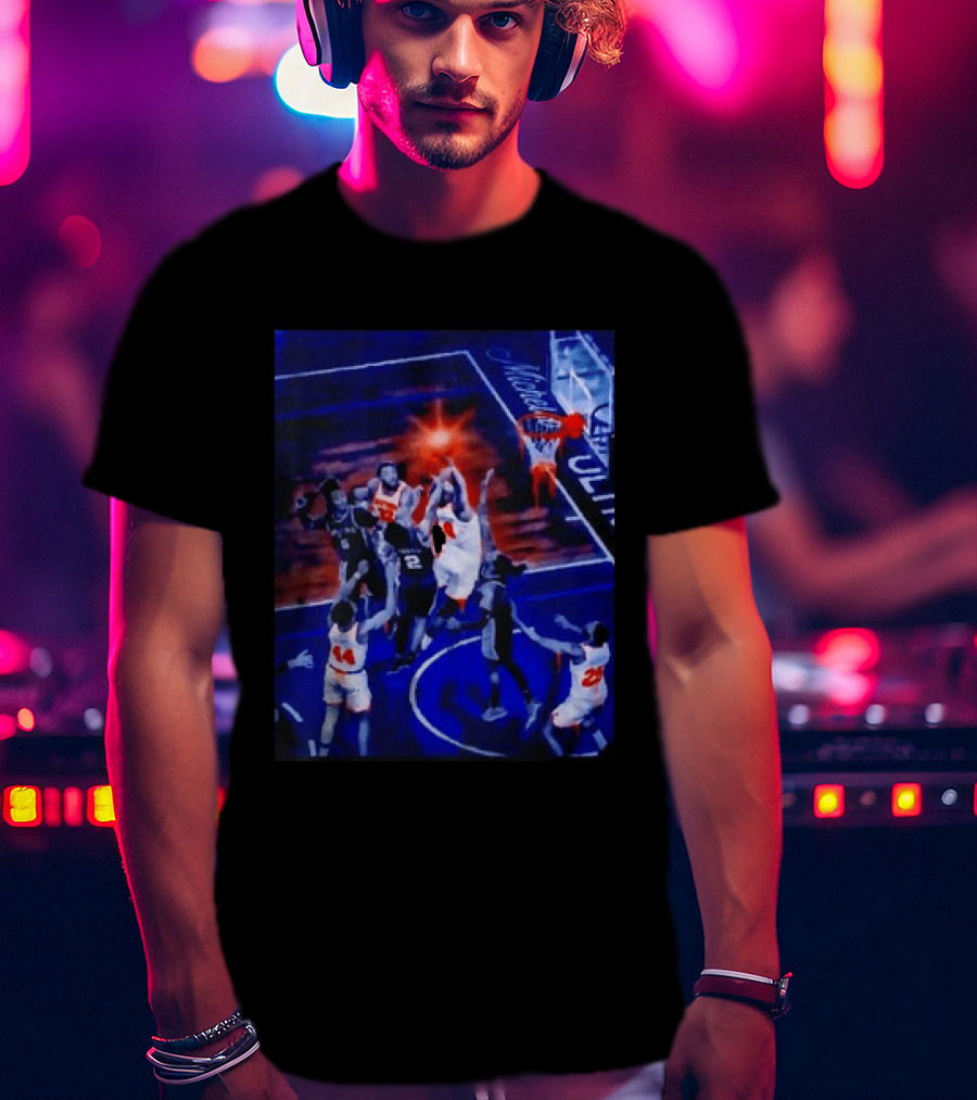 Jalen Brunson New York Knicks NBA Game Action Michelob Ultra Basketball Scene T-Shirt