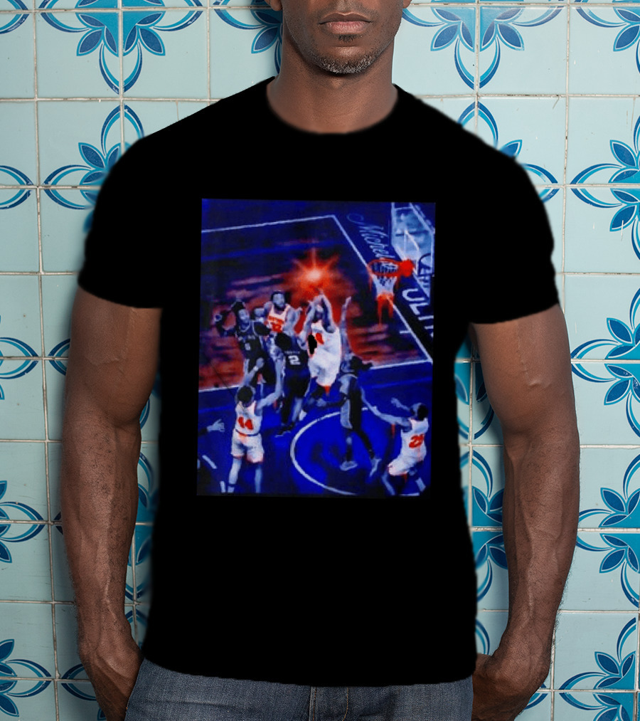 Jalen Brunson New York Knicks NBA Game Action Michelob Ultra Basketball Scene T-Shirt
