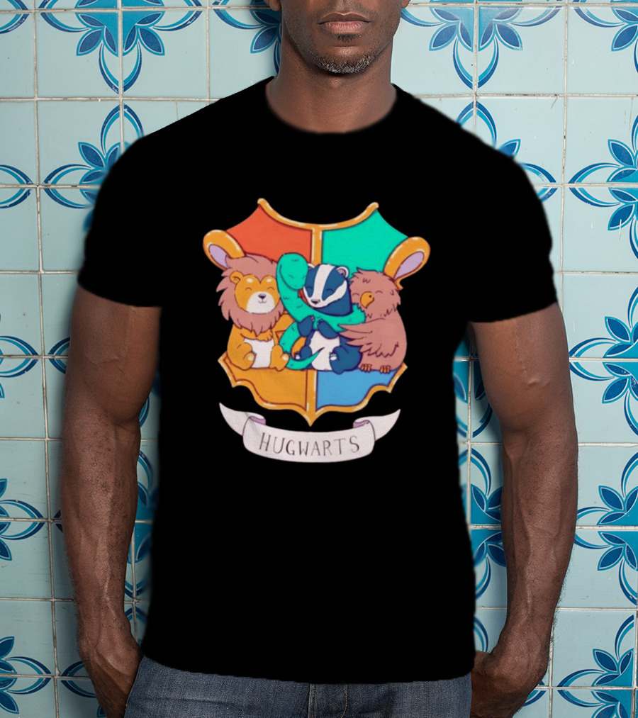 Hugwarts Lion Snake Badger Eagle T-Shirt