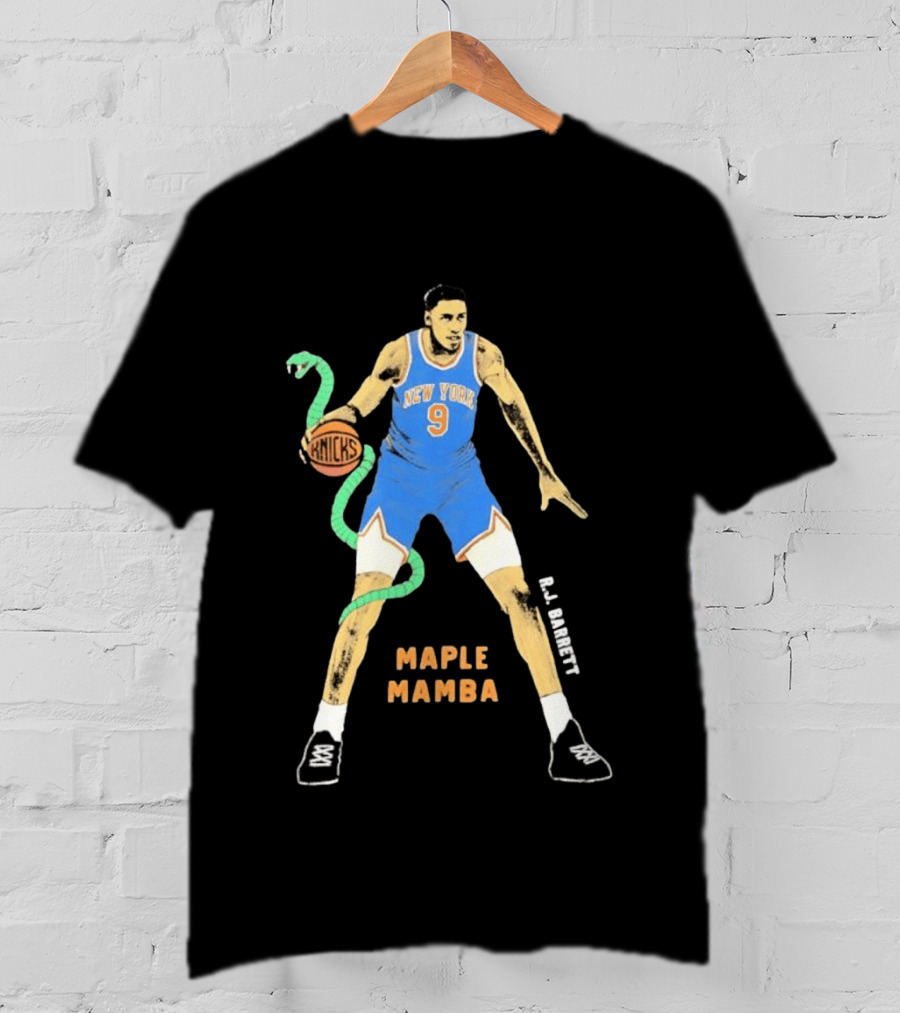 R.J. Barrett Knicks Maple Mamba Basketball Snake 9 T-Shirt