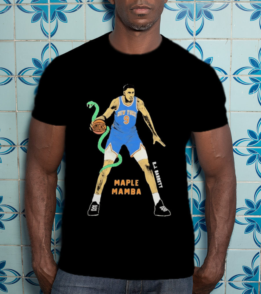 R.J. Barrett Knicks Maple Mamba Basketball Snake 9 T-Shirt