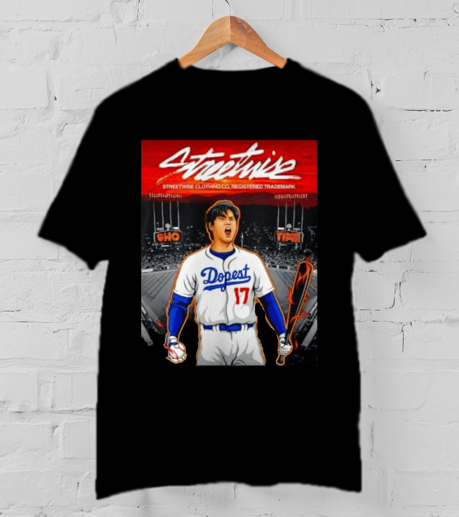Shohei Ohtani Streetwise Dopest 17 Los Angeles Dodgers Baseball Stadium T-Shirt