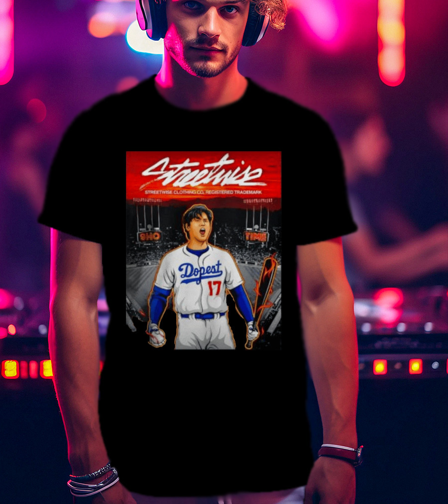 Shohei Ohtani Streetwise Dopest 17 Los Angeles Dodgers Baseball Stadium T-Shirt