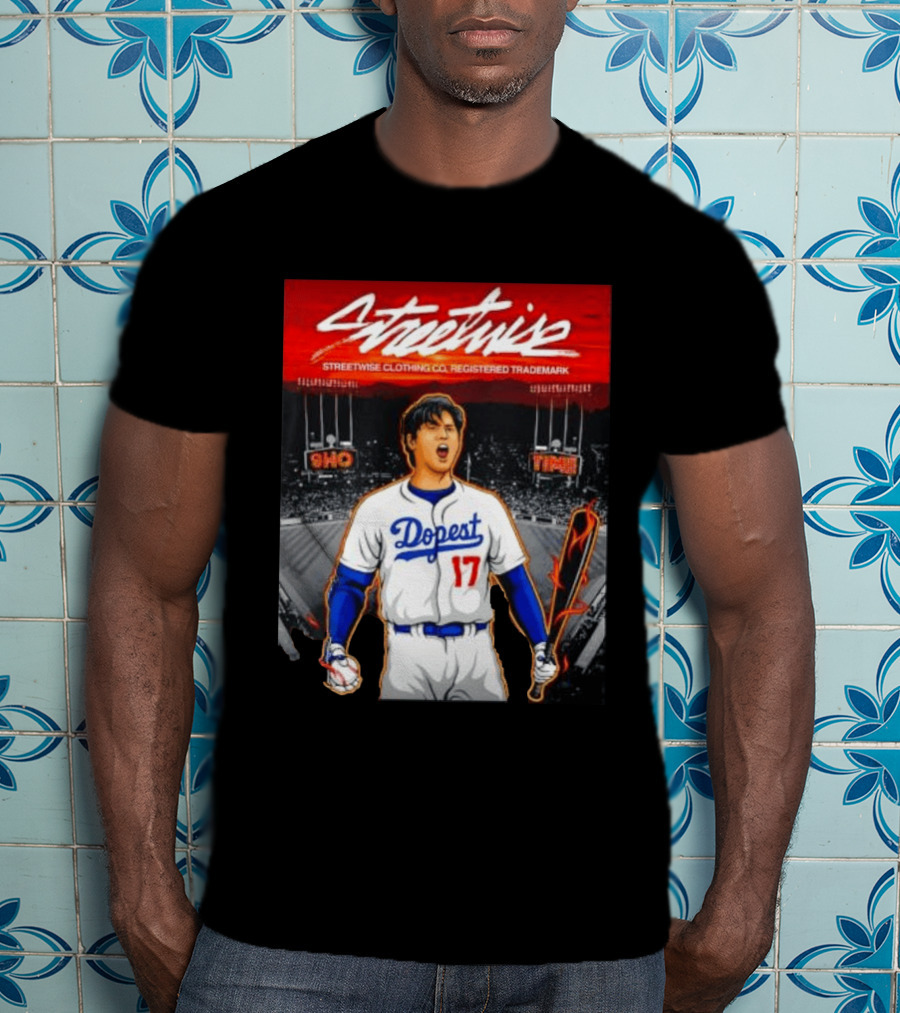 Shohei Ohtani Streetwise Dopest 17 Los Angeles Dodgers Baseball Stadium T-Shirt