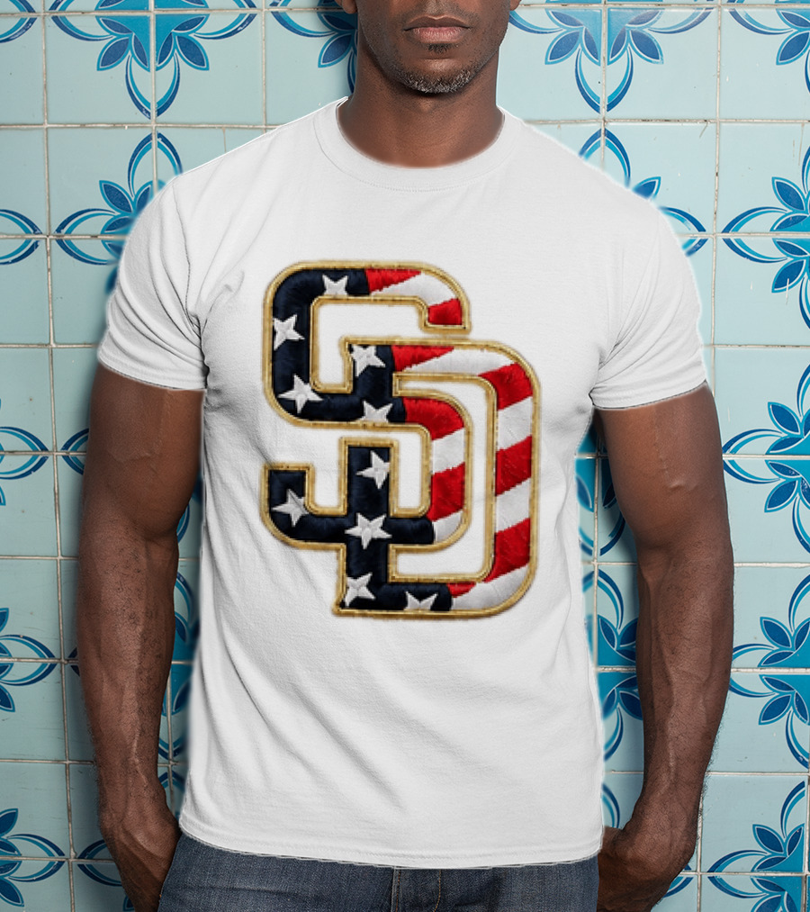2026 Padres Fourth Of July Stars And Stripes SD T-Shirt
