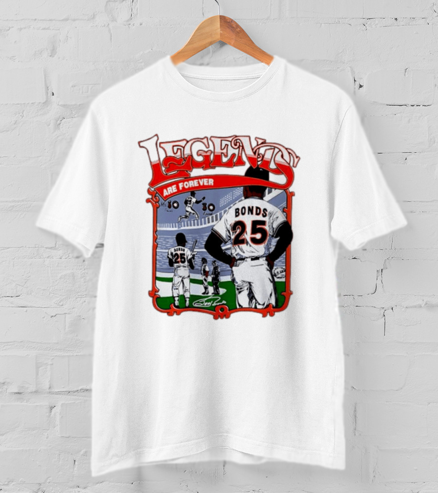 Barry Bonds Legends Are Forever San Francisco Giants 25 T-Shirt
