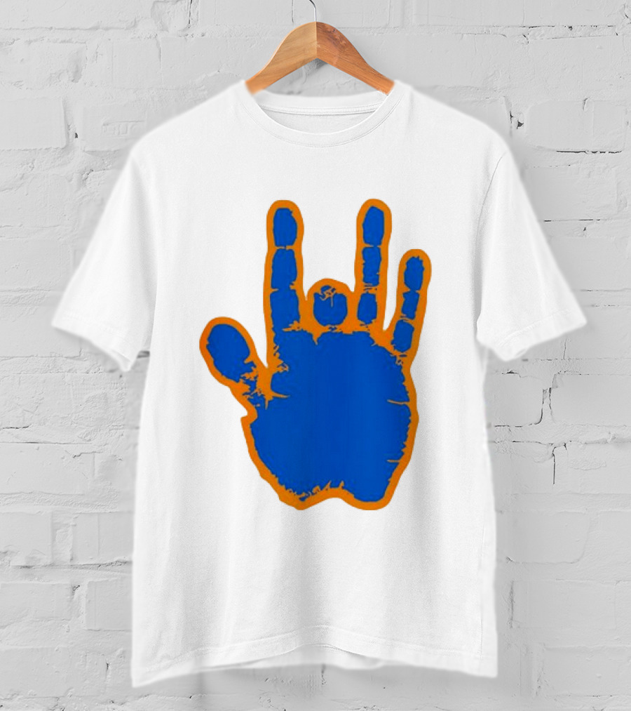 Florida Gators Blue And Orange Handprint Gesture T-Shirt