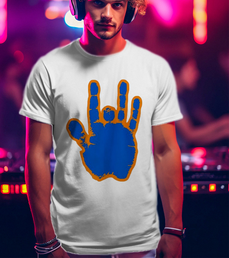 Florida Gators Blue And Orange Handprint Gesture T-Shirt