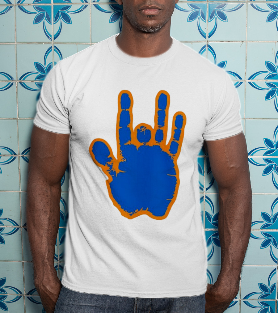 Florida Gators Blue And Orange Handprint Gesture T-Shirt