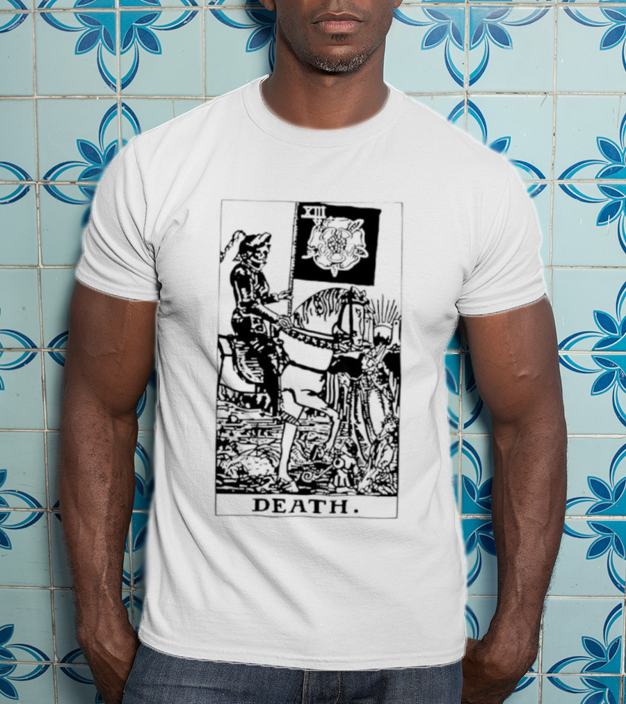 Death Rider Tarot Card Major Arcana XIII Skeleton Horseback T-Shirt