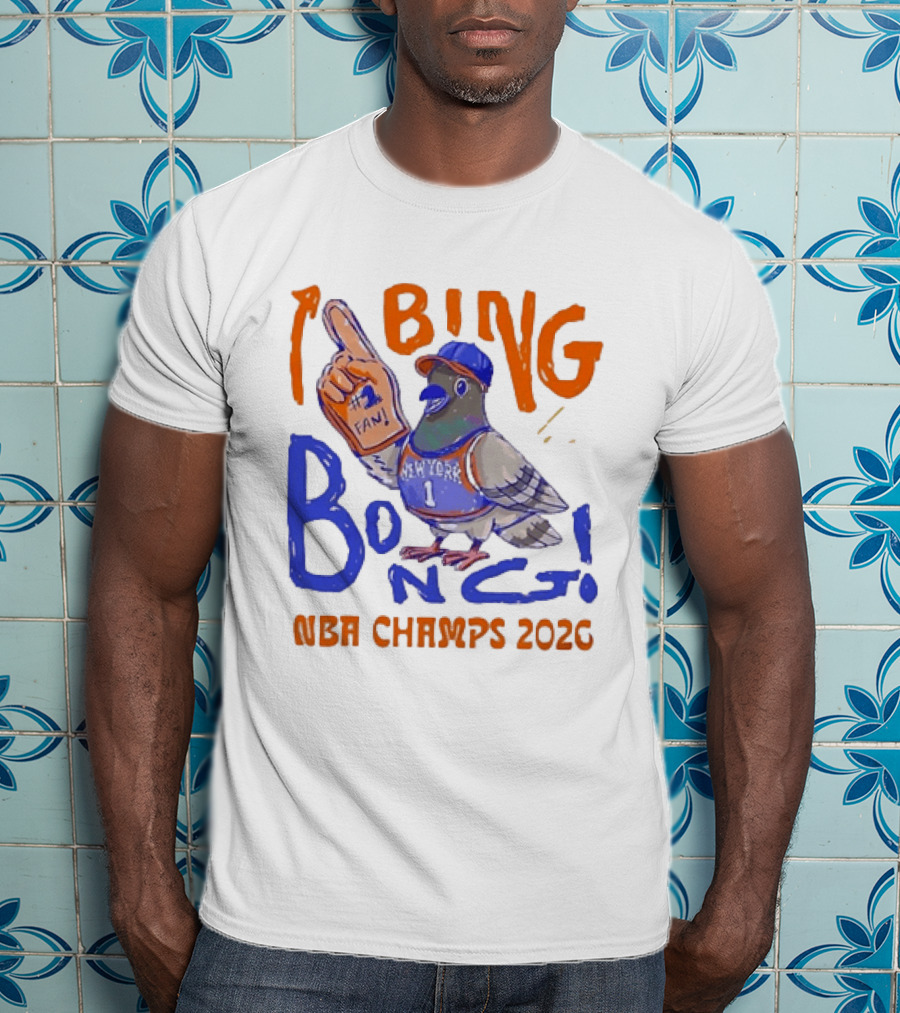 New York Pigeon BING BONG #1 Fan NBA Champs 2026 T-Shirt