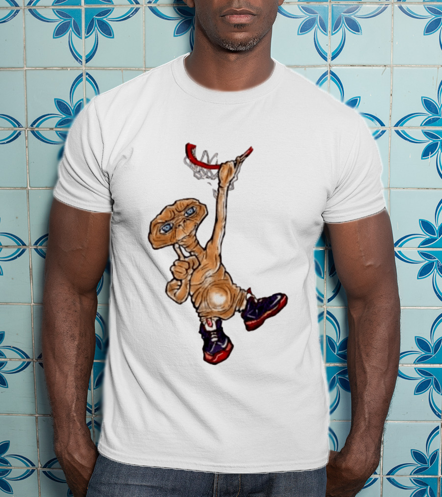 E The Extra Terrestrial Dunk Basketball Alien Retro Sneakers T-Shirt