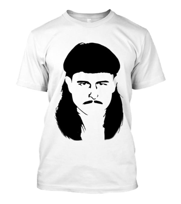 Oliver Tree Black And White Mullet And Mustache T-Shirt