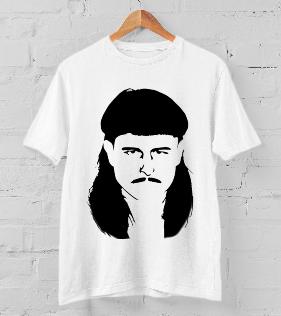 Oliver Tree Black And White Mullet And Mustache T-Shirt