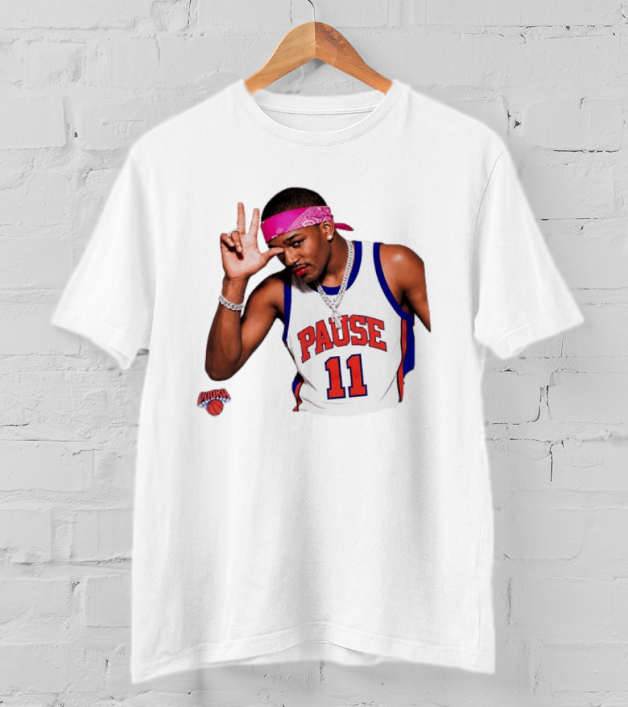 Pause Brunson 11 New York Knicks Basketball Icon Nodoka T-Shirt