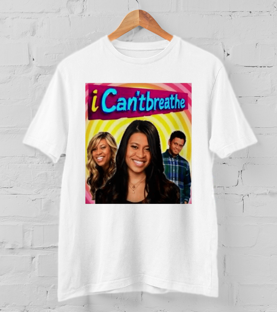 I Cantbreathe Meme Parody With Colorful Background And Smiling Characters T-Shirt