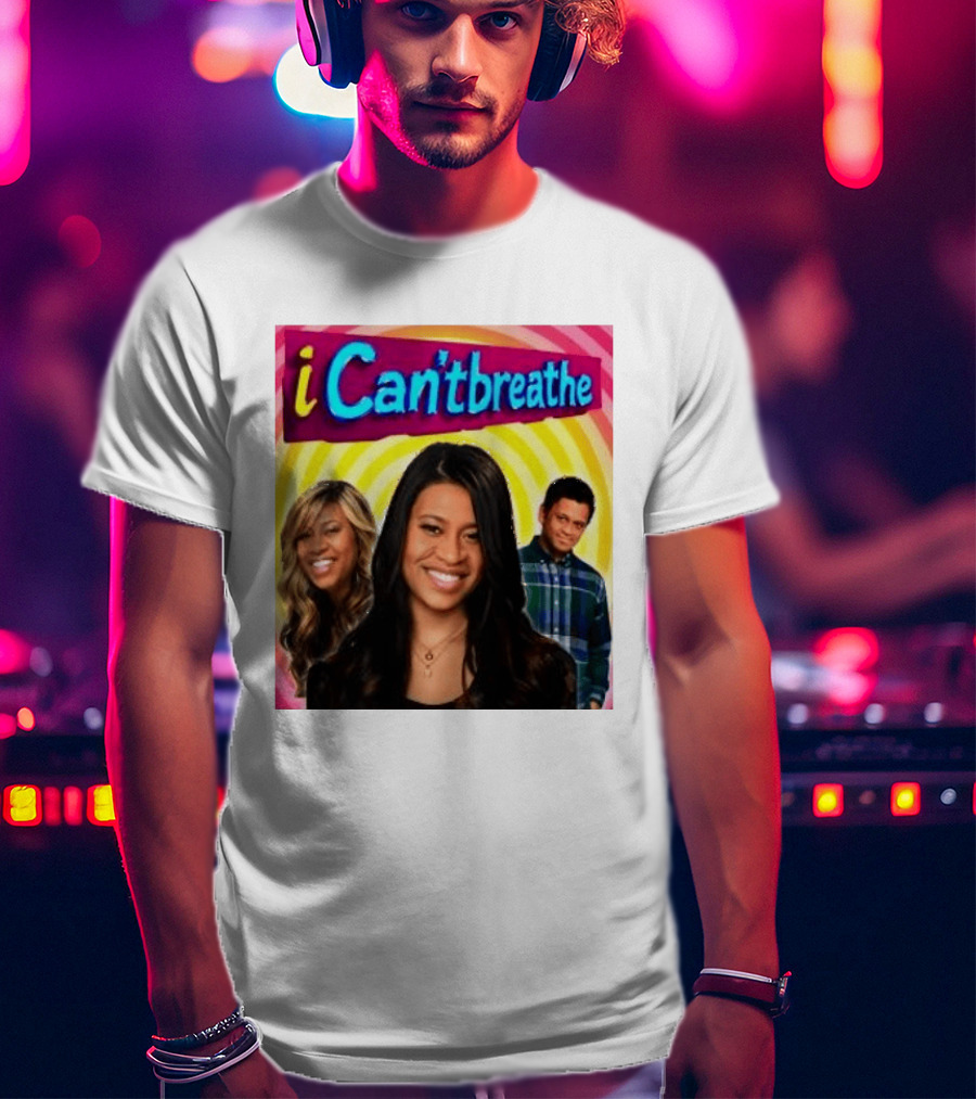 I Cantbreathe Meme Parody With Colorful Background And Smiling Characters T-Shirt
