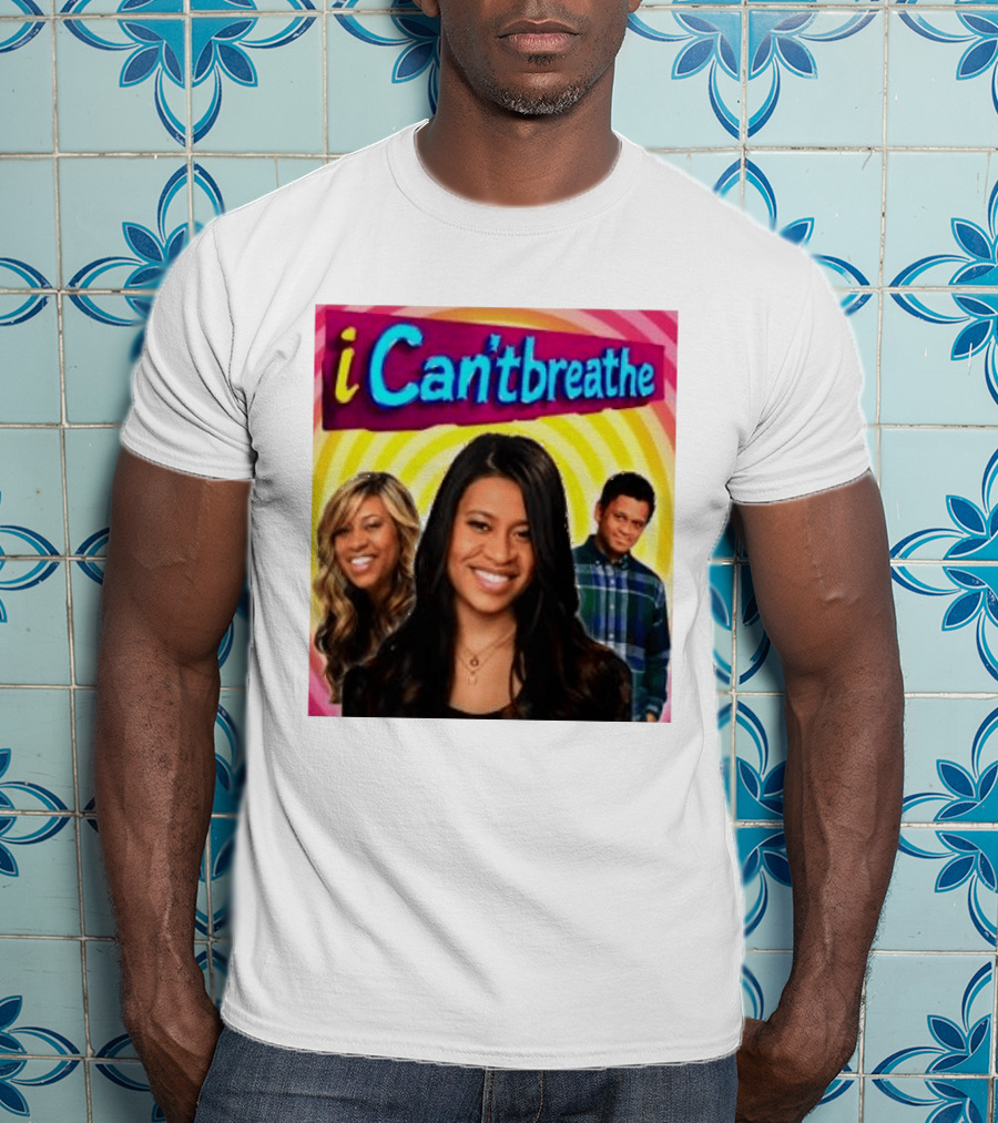 I Cantbreathe Meme Parody With Colorful Background And Smiling Characters T-Shirt