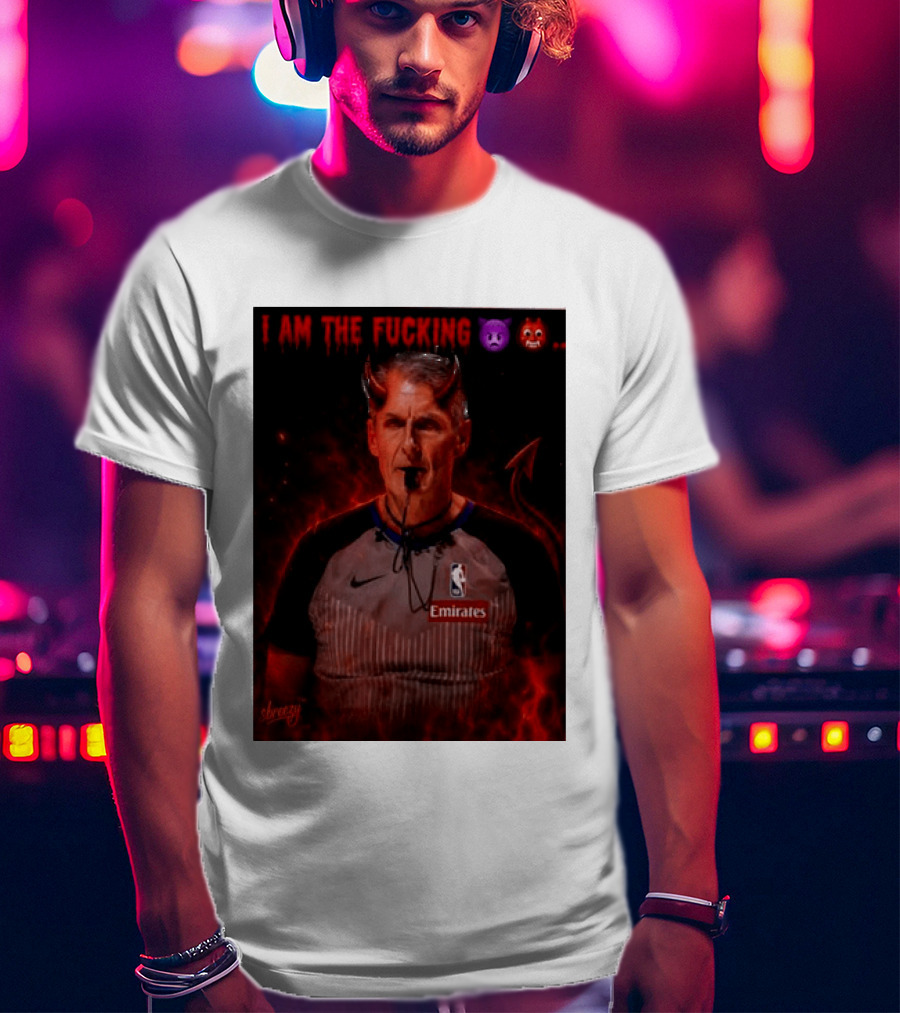 I Am The Fucking Emoji Devil Scott Foster NBA Referee Emirate T-Shirt