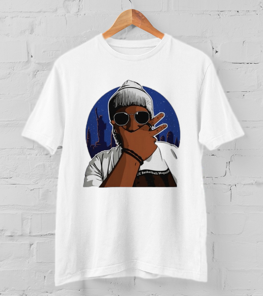 Jalen Brunson New York Knicks NBA Basketball Magazine Skyline T-Shirt
