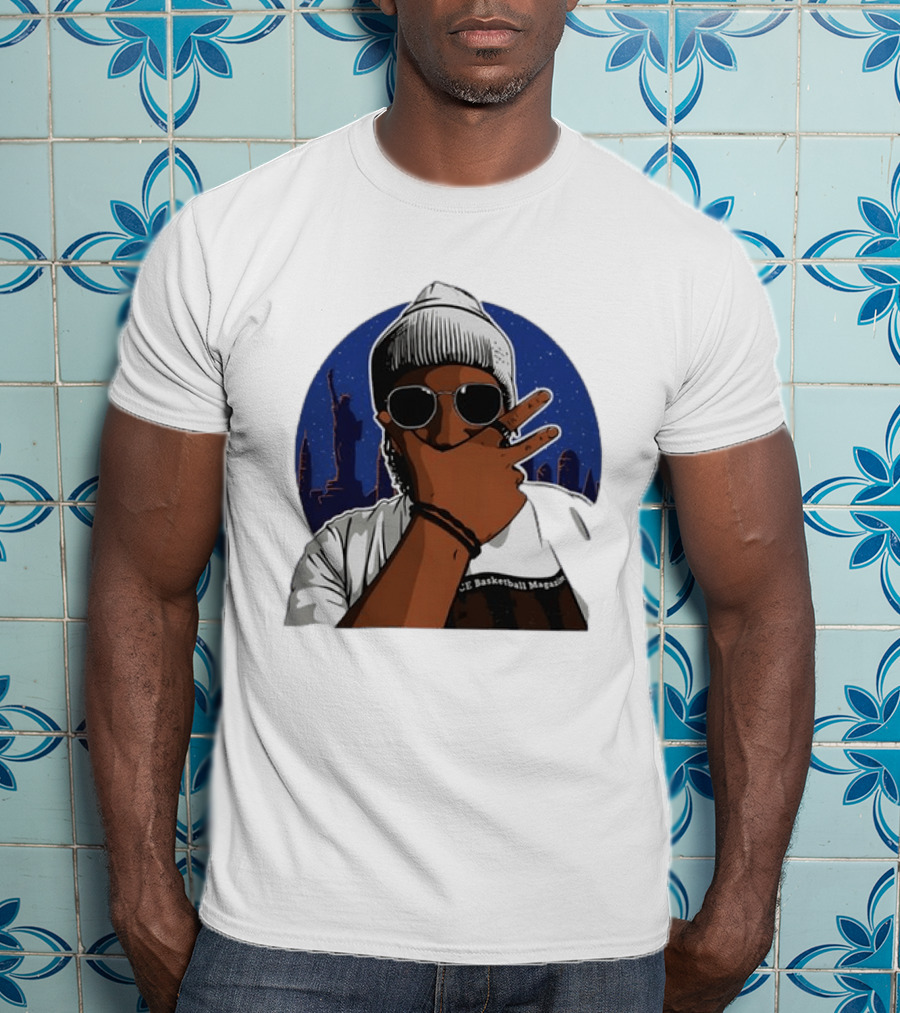 Jalen Brunson New York Knicks NBA Basketball Magazine Skyline T-Shirt
