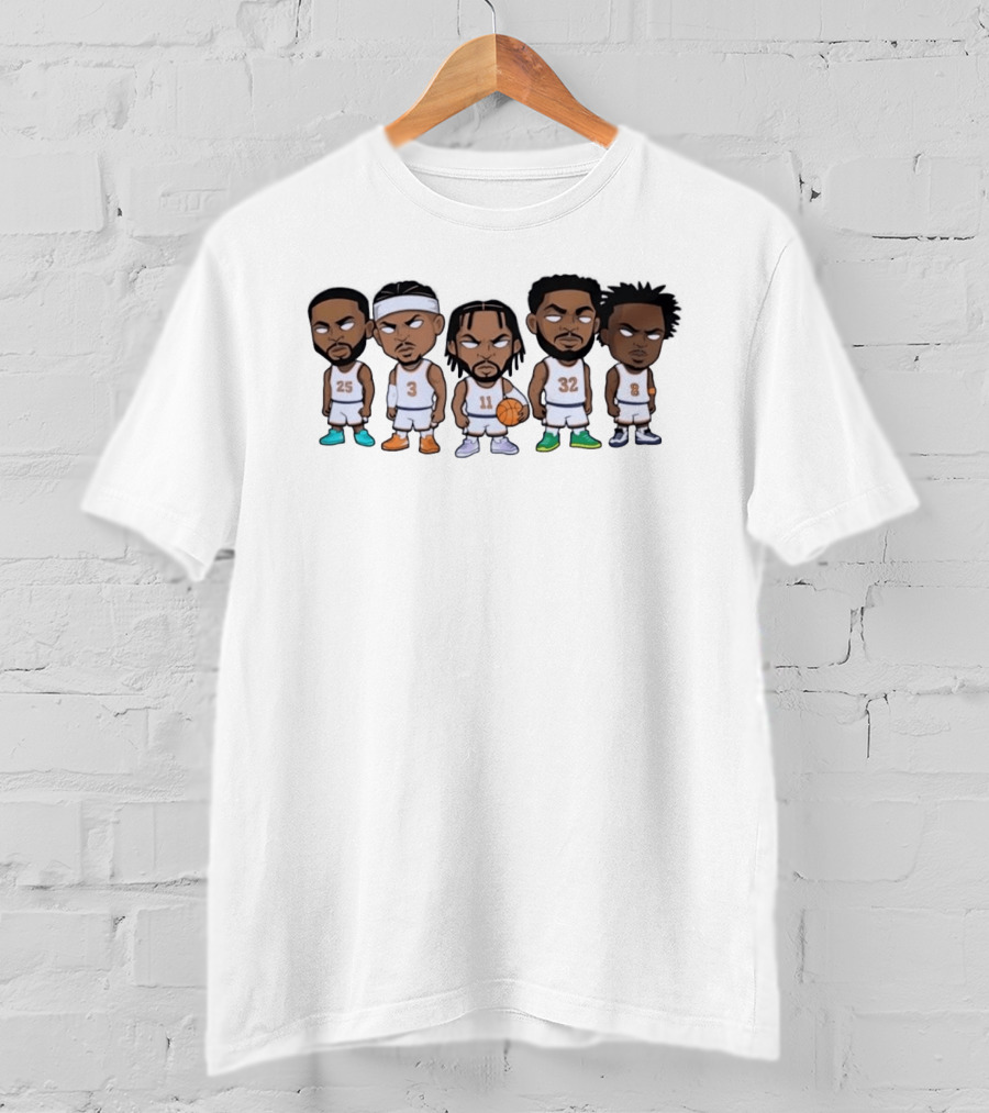 New York Knicks Chibi Basketball Players 25 3 11 32 8 T-Shirt