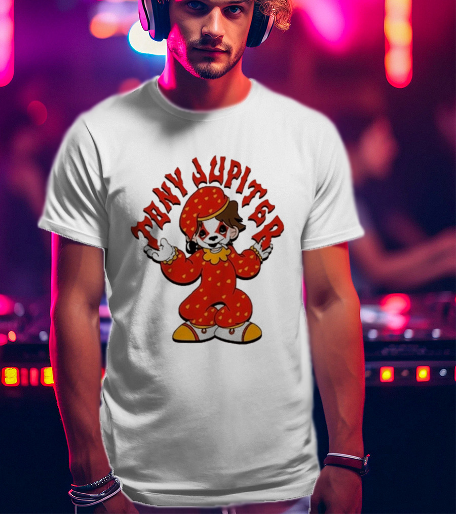 Tony Jupiter Clown Costume Red With White And Yellow T-Shirt