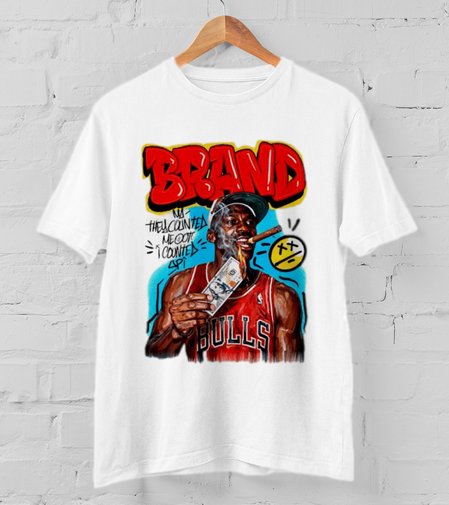 BRAND Michael Jordan Chicago Bulls NBA They Counted Me Out I Counted Spit T-Shirt